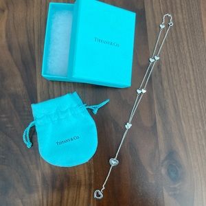 Tiffany & Co. // multi heart station lariat necklace silver